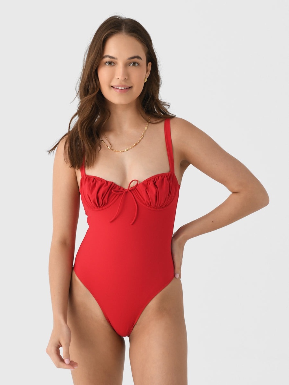 Faithful the Brand Women's Dinard One-Piece Swimsuit Red